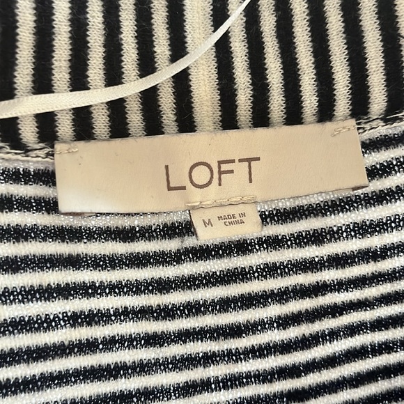 Long striped cozy Loft sweater with pockets - Picture 4 of 4